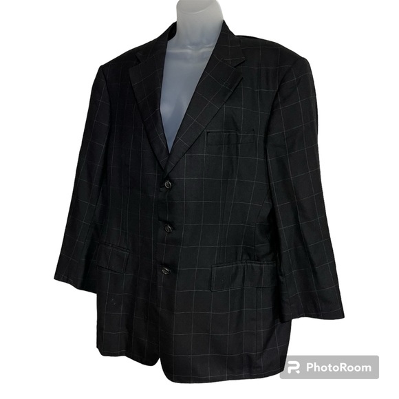 Ralph Lauren Purple Label Windowpane Suit Jacket, Size 42 Reg - Picture 1 of 5